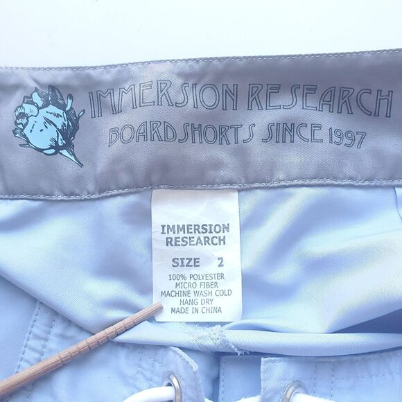 Immersion Research Board Shorts Women 2 Blue Floral 10" Kayak Paddle Swim Beach - Picture 4 of 8